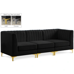 Meridian Furniture Alina 93-inch Velvet Modular Sofa
