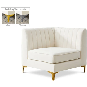 Meridian Furniture Alina Velvet Modular Corner Chair