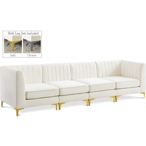 Meridian Furniture Alina 119-inch Velvet Modular Sofa