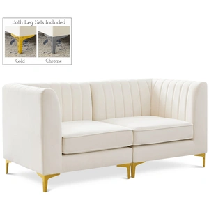 Meridian Furniture Alina 67-inch Velvet Modular Sofa