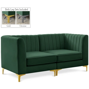 Meridian Furniture Alina 67-inch Velvet Modular Sofa