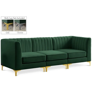 Meridian Furniture Alina 93-inch Velvet Modular Sofa