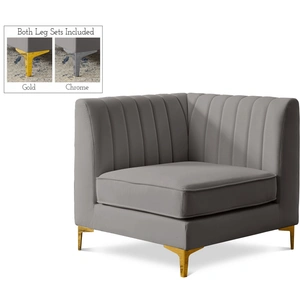 Meridian Furniture Alina Velvet Modular Corner Chair