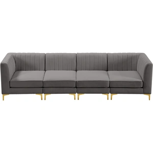 Meridian Furniture Alina 119-inch Velvet Modular Sofa