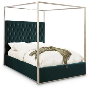 Meridian Furniture Porter Velvet Canopy Bed