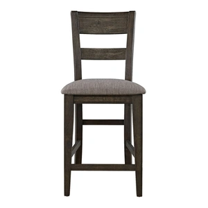 Liberty Furniture Double Bridge Linen/Wood Splat Back Counter Chair, Dark Chestnut