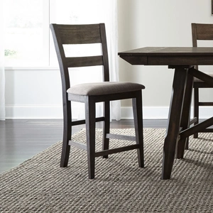 Liberty Furniture Double Bridge Extendable Gathering Dining Set | Dark Chestnut, Dark Chestnut