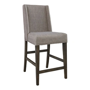 Liberty Furniture Double Bridge Linen/Wood Counter Chair, Dark Chestnut