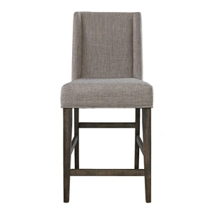 Liberty Furniture Double Bridge Linen/Wood Counter Chair, Dark Chestnut