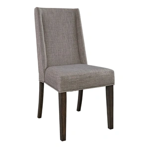 Liberty Furniture Double Bridge Linen/Wood Side Chair, Dark Chestnut (Set of 2)