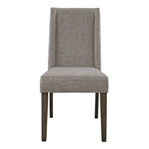 Liberty Furniture Double Bridge Linen/Wood Side Chair, Dark Chestnut (Set of 2)
