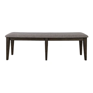 Liberty Furniture Double Bridge Linen/Wood Bench, Dark Chestnut