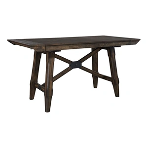 Liberty Furniture Double Bridge Rectangular Wood Extendable Gathering Table, Dark Chestnut