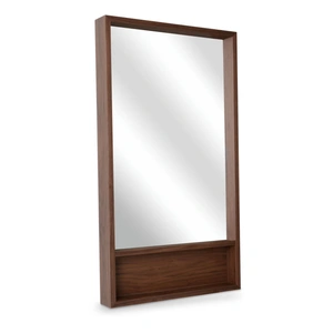SohoConcept Furniture Malta Shelf Mirror, Walnut
