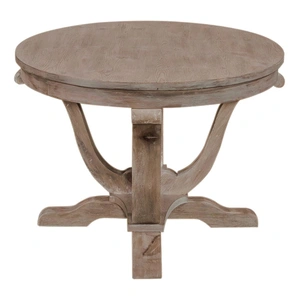 Liberty Furniture Greystone Mill Oval Wood Cocktail Table, Stone White Wash & Wirebrush Distressing