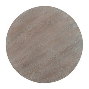 Liberty Furniture Greystone Mill Round Wood End Table, Stone White Wash & Wirebrush Distressing