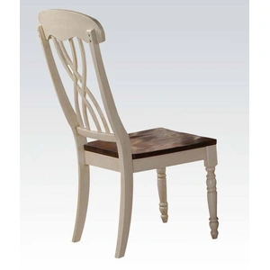 ACME Dylan Wood Dining Side Chair, Buttermilk/Oak (Set of 2)