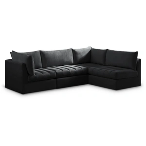 Meridian Furniture Jacob 103-inch 4-Piece Velvet Modular Sectional