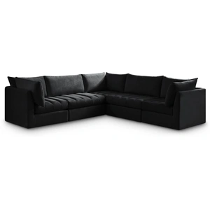 Meridian Furniture Jacob 103-inch 5-Piece Velvet Modular Sectional