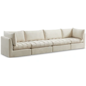 Meridian Furniture Jacob 140-inch Velvet Modular Sofa