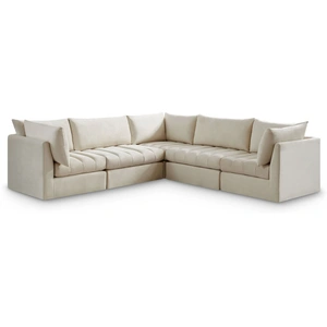 Meridian Furniture Jacob 103-inch 5-Piece Velvet Modular Sectional