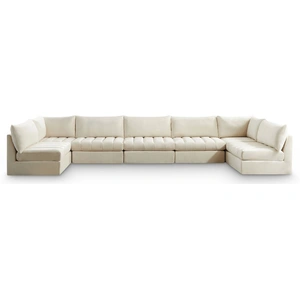 Meridian Furniture Jacob 177-inch 7-Piece Velvet Modular U-Shape Sectional