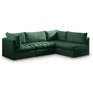 Meridian Furniture Jacob 103-inch 4-Piece Velvet Modular Sectional