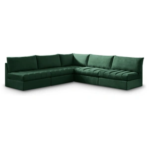 Meridian Furniture Jacob 107-inch 5-Piece Velvet Modular Sectional