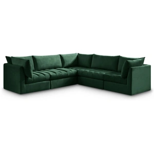Meridian Furniture Jacob 103-inch 5-Piece Velvet Modular Sectional