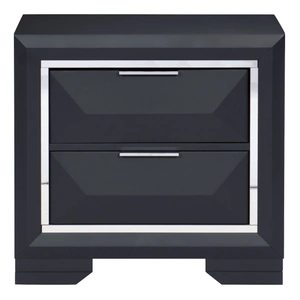 Homelegance Rosemont 2 Drawer Nightstand, Midnight Blue