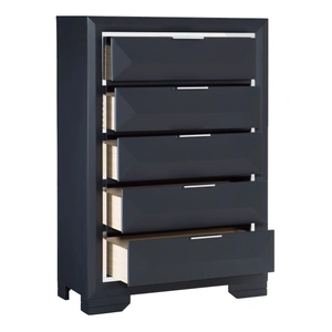 Homelegance Rosemont 5 Drawer Chest, Midnight Blue