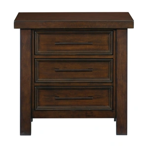 Homelegance Logandale Wood 3-Drawer Night Stand