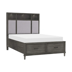 Homelegance Wittenberry Storage Bed with LED Lighting , Gray