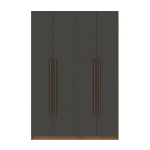 Manhattan Comfort Gramercy 2-Section Freestanding Wardrobe Armoire Closet 