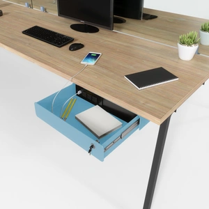 Slyde Innovations Slyde Drawer 2.0 Under Desk Mounted Storage Unit w/Power & Key Lock
