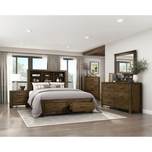 Homelegance Sullivan Wood Storage Platform Bedroom Set, Oak