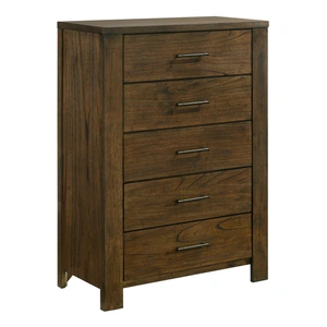 Homelegance Sullivan Wood 5-Drawer Chest in Oak