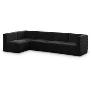 Meridian Furniture Quincy 126-inch 5-Piece Velvet Modular Comfort Sectional