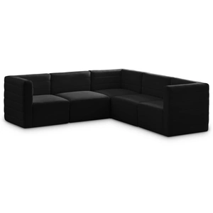 Meridian Furniture Quincy 95-inch 5-Piece Velvet Modular Comfort Sectional