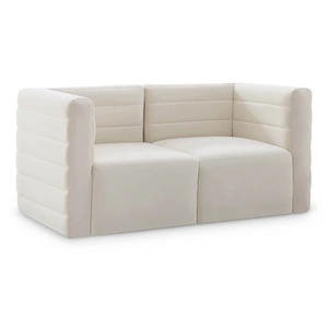 Meridian Furniture Quincy 63-inch Velvet Modular Comfort Sofa