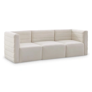 Meridian Furniture Quincy 95-inch Velvet Modular Comfort Sofa