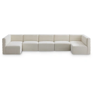 Meridian Furniture Quincy 158-inch 7-Piece Velvet Modular Comfort Sectional