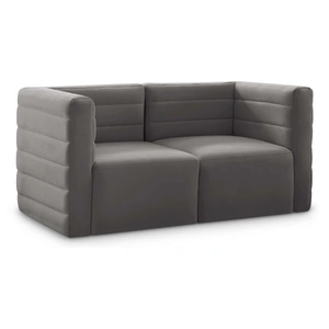 Meridian Furniture Quincy 63-inch Velvet Modular Comfort Sofa