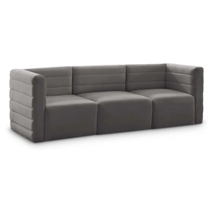 Meridian Furniture Quincy 95-inch Velvet Modular Comfort Sofa