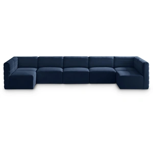 Meridian Furniture Quincy 158-inch 7-Piece Velvet Modular Comfort Sectional