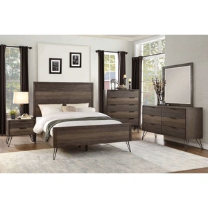 Homelegance Urbanite Wood Platform Bed, Brown/Grey