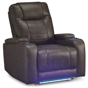 Ashley Furniture Schooner Rocks Faux Leather PWR Recliner/ADJ Headrest