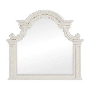Homelegance Baylesford Wood/Wood Veneer Mirror, Antique White