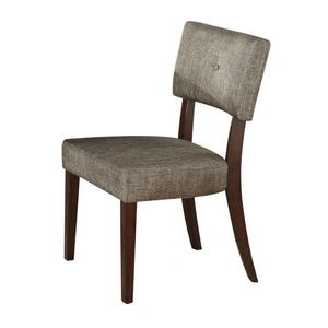 ACME Drake Fabric/Wood Dining Side Chair, Gray/Espresso (Set of 2)