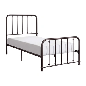 Homelegance Larkspur Metal Platform Bed, Twin Size, Dark Bronze